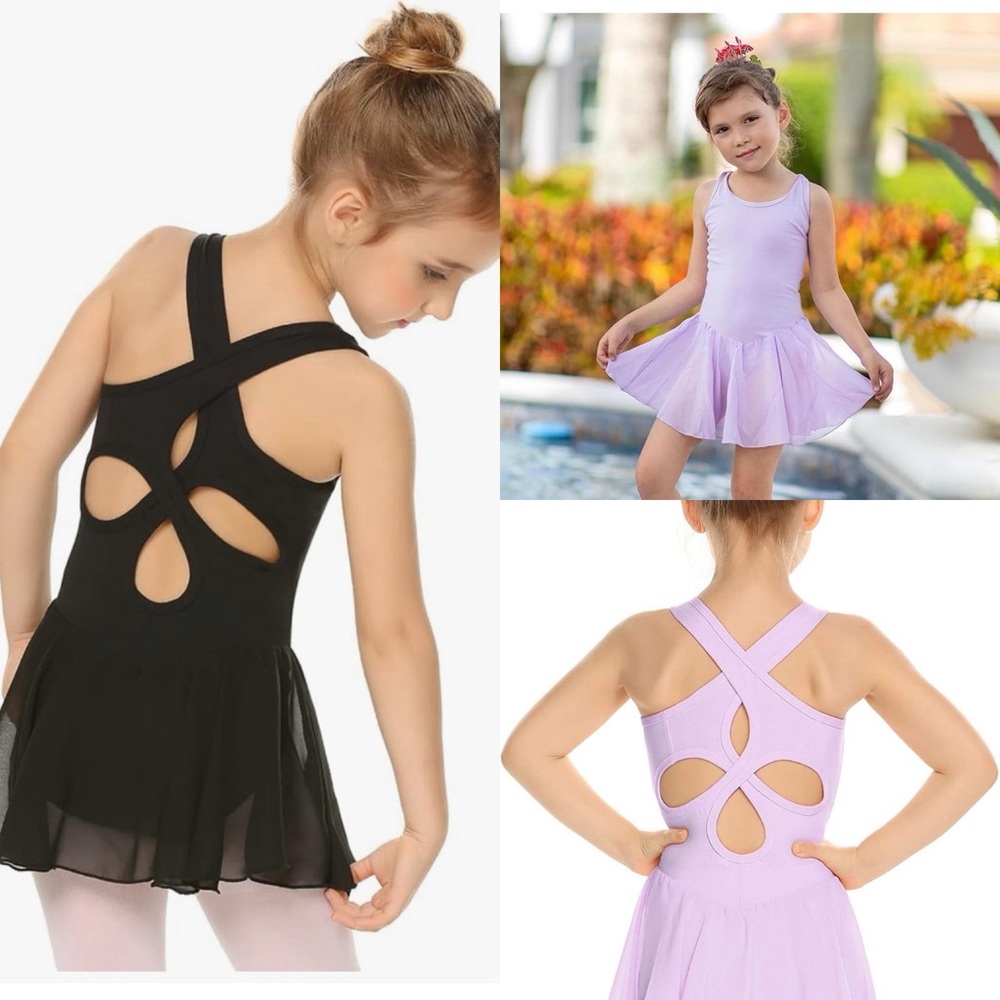 Kids Ballet Costume - Black and Purple